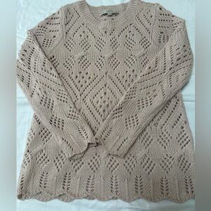 LOFT Blush Pink Textured Knit Sweater